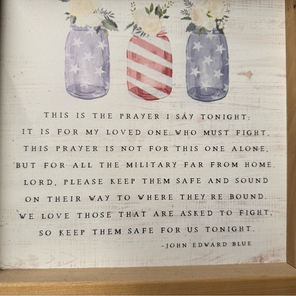 Military Prayer Small Wood Sign! Patriotic sign!